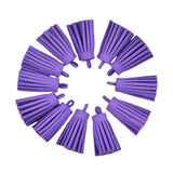 Maxbell 12 Pieces Velvet Tassel Charms Pendants Jewelry Bags Key DIY Purple