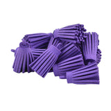 Maxbell 12 Pieces Velvet Tassel Charms Pendants Jewelry Bags Key DIY Purple