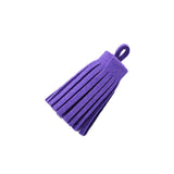 Maxbell 12 Pieces Velvet Tassel Charms Pendants Jewelry Bags Key DIY Purple