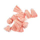 Maxbell 12 Pieces Velvet Tassel Charms Pendants Jewelry Bags Key DIY Coral Pink