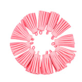 Maxbell 12 Pieces Velvet Tassel Charms Pendants Jewelry Bags Key DIY Pink