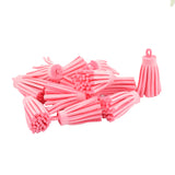 Maxbell 12 Pieces Velvet Tassel Charms Pendants Jewelry Bags Key DIY Pink