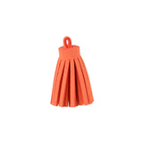 Maxbell 12 Pieces Velvet Tassel Charms Pendants Jewelry Bags Key DIY Orange