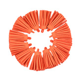 Maxbell 12 Pieces Velvet Tassel Charms Pendants Jewelry Bags Key DIY Orange