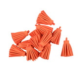 Maxbell 12 Pieces Velvet Tassel Charms Pendants Jewelry Bags Key DIY Orange