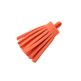 Maxbell 12 Pieces Velvet Tassel Charms Pendants Jewelry Bags Key DIY Orange