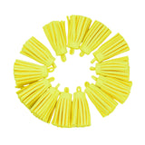 Maxbell 12 Pieces Velvet Tassel Charms Pendants Jewelry Bags Key DIY Daisy Yellow