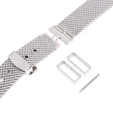 Maxbell 20mm Stainless Steel Bracelet Wrist Watch Band Strap Safety Clasp Silver