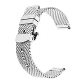 Maxbell 20mm Stainless Steel Bracelet Wrist Watch Band Strap Safety Clasp Silver