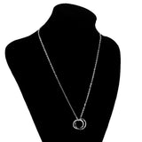 Maxbell Stainless Steel His&Hers Crystal Ring Pendant Necklace Jewelry Black