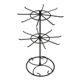 Maxbell Bracelet Necklace Hanger Round Jewelry Rotating Rack Display Organizer Black