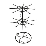 Maxbell Bracelet Necklace Hanger Round Jewelry Rotating Rack Display Organizer Black