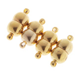 Maxbell 4Pieces Magnetic Clasp Brass Metal 18 x 8mm For Jewelry Making Gold