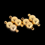 Maxbell 4Pieces Magnetic Clasp Brass Metal 18 x 8mm For Jewelry Making Gold