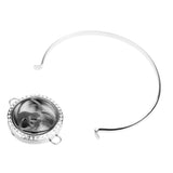 Maxbell Crystal Double Heart Mom Baby Bangle Aromatherapy Essential Oil Bracelet