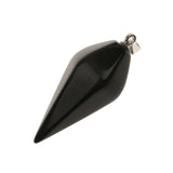 Maxbell Natural Gemstones Hexagonal Pointed Pendant Black Agate