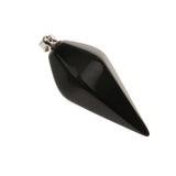 Maxbell Natural Gemstones Hexagonal Pointed Pendant Black Agate
