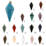 Maxbell Natural Gemstones Hexagonal Pointed Pendant Black Agate