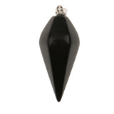 Maxbell Natural Gemstones Hexagonal Pointed Pendant Black Agate