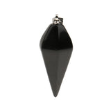 Maxbell Natural Gemstones Hexagonal Pointed Pendant Black Agate
