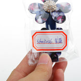 Maxbell Acrylic Hairclip Barrette Rhinestone in Blue Flower Clip Accessories Jewelry