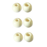 Maxbell 50pcs Round Wooden Bead for Jewelry DIY 16*17 mm-White