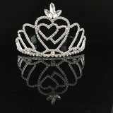 Maxbell Wedding Bridal Bride to be Double Love Hearts Lotus Crown Tiara Head Jewelry