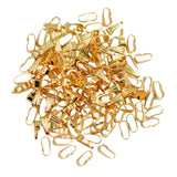 Maxbell 100Pcs 8mm Spring Bail Connector Clasp Pendant Findings DIY Jewelry Golden