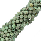 Maxbell 10mm Round Natural Sesame Jasper Gemstone Loose Beads 15" Jewelry Making