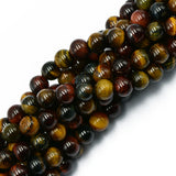 Maxbell 8mm AA Natural Mix Color Tiger Eye Jewelry Making Loose Beads Round 15''