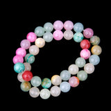 Maxbell 40pcs 10mm Natural Colorful Jade Round Gemstone Loose Beads Spacer Jewelry