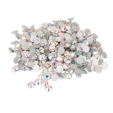 Maxbell 1400pcs/Ss12 Glass Crystal Round Flat Back Rhinestones Gems White AB Acrylic