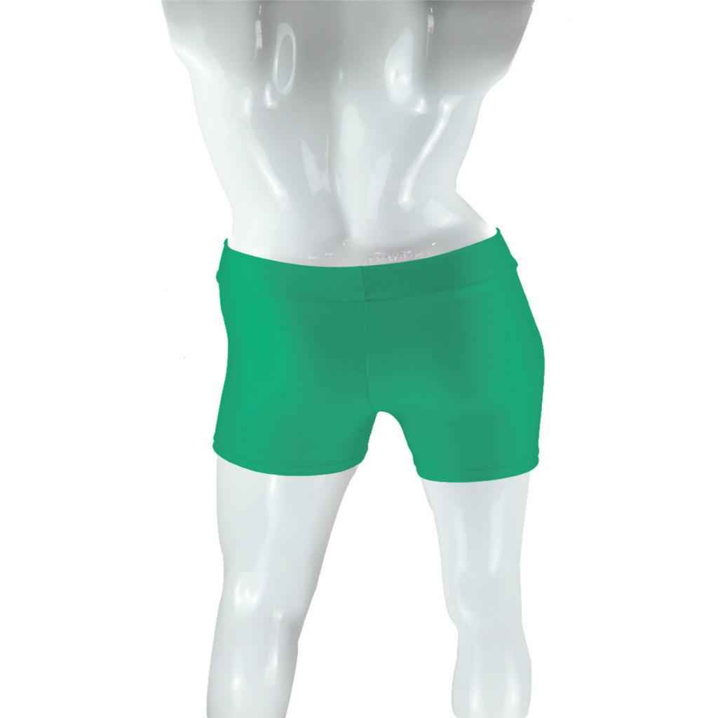 Maxbell Women Elastic Spandex Gym Dancing Running Skinny Shorts Hot Pants XXXL green