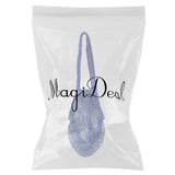 Maxbell Reusable Mesh Cotton Net String Organizer Shopping Shoulderbag Royal Blue