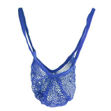 Maxbell Reusable Mesh Cotton Net String Organizer Shopping Shoulderbag Royal Blue