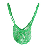 Maxbell Reusable Mesh Cotton Net String Organizer Shopping Shoulderbag Green