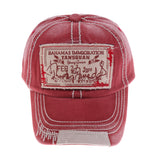 Maxbell baseball cap cotton sun hat Wine Red