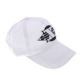 Maxbell Retro printed patch embroidered baseball cap cotton sun hat white