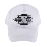 Maxbell Retro printed patch embroidered baseball cap cotton sun hat white