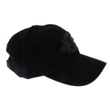 Maxbell Retro printed patch embroidered baseball cap cotton sun hat black