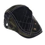 Maxbell Mens  Peaked Cap Cabbie Newsboy Peaked Cap Winter or Summer Hat Black