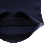 Maxbell Silk Sleep Eye Mask Padded Shade Cover Travel Sack Storage Bag Navy