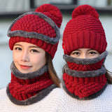 Maxbell Women Winter Knitted Protection Ear cap Rider Beanie Hat  Red