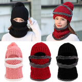 Maxbell Women Winter Knitted Protection Ear cap Rider Beanie Hat  Red