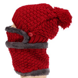 Maxbell Women Winter Knitted Protection Ear cap Rider Beanie Hat  Red