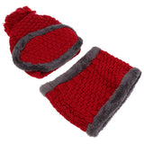 Maxbell Women Winter Knitted Protection Ear cap Rider Beanie Hat  Red