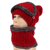 Maxbell Women Winter Knitted Protection Ear cap Rider Beanie Hat  Red