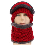 Maxbell Women Winter Knitted Protection Ear cap Rider Beanie Hat  Red