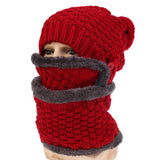 Maxbell Women Winter Knitted Protection Ear cap Rider Beanie Hat  Red