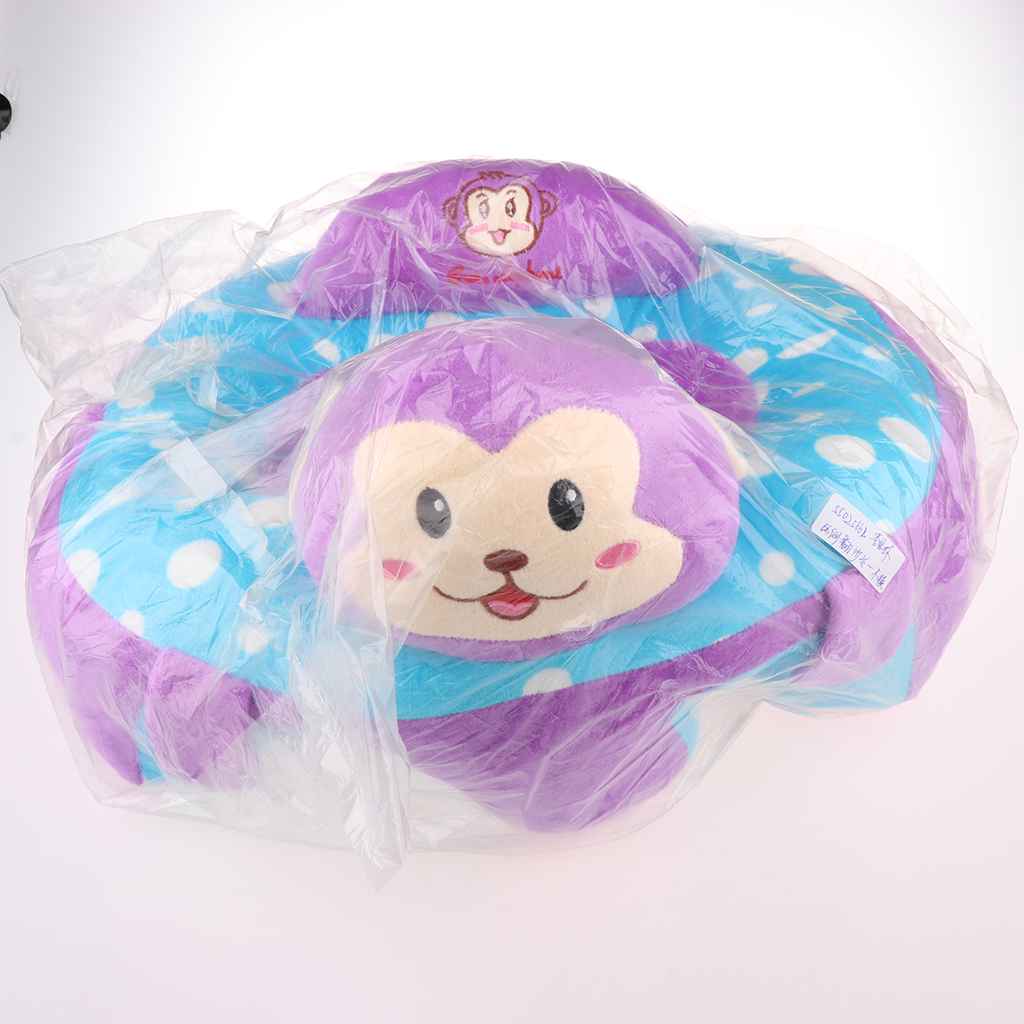 Maxbell Cotton Baby Support Seat Soft Chair Car Cushion Plush Seat Purple Monkey